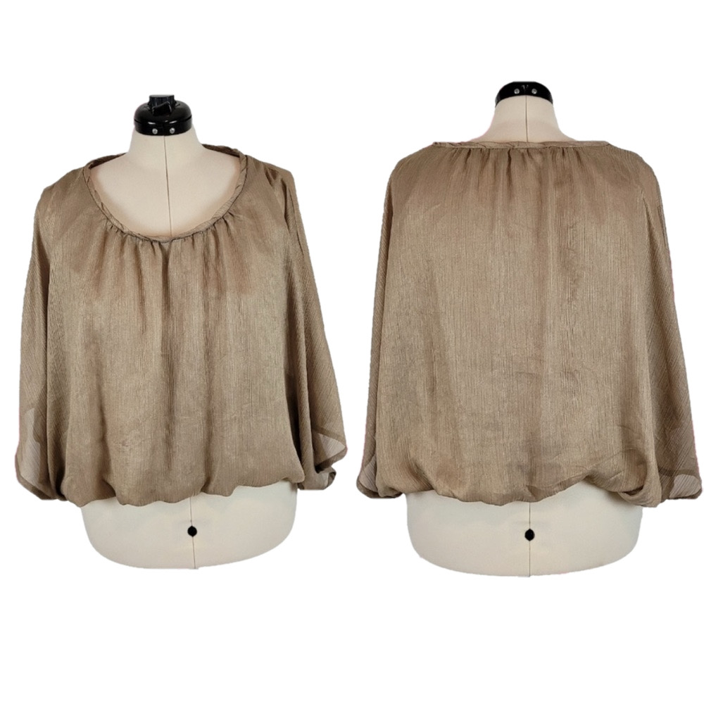 EUC Ana Tan silky Blouse